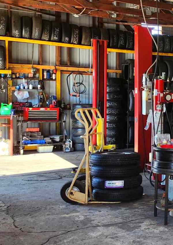 Inside of Big Joe's Tires